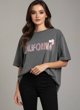T-shirt coupe droite manches courtes gris NEWTONE femme