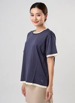 T-shirt coupe droite manches courtes bleu GERARD DAREL femme