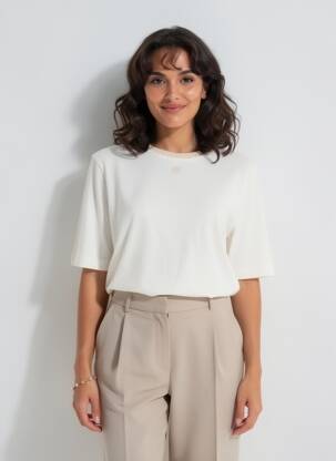 T-shirt coupe droite manches courtes blanc GERARD DAREL femme
