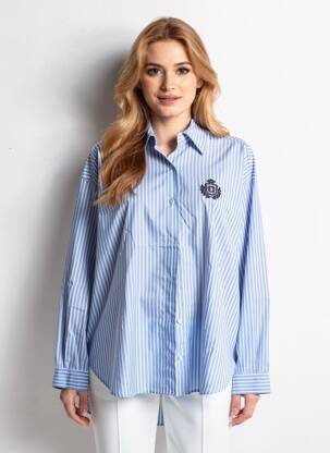 Chemisier coupe droite manches longues bleu GERARD DAREL femme