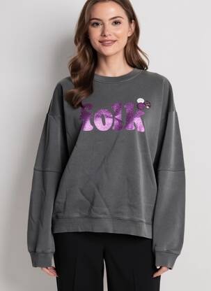 Sweat-shirt stretch manches longues gris NEWTONE femme