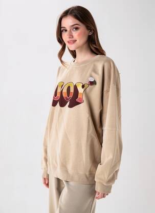 Sweat-shirt stretch manches longues beige NEWTONE femme