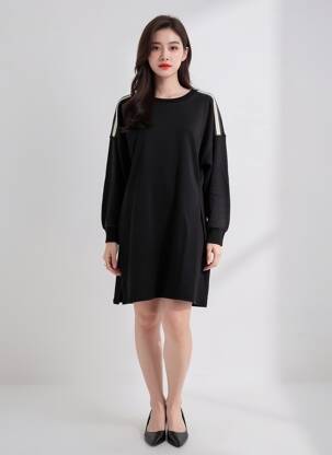 Robe courte manches longues manches longues noir VILA femme