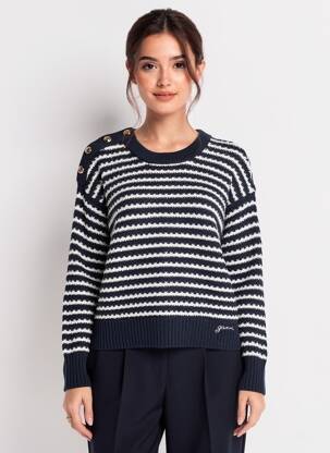 Pull stretch manches longues bleu GANNI femme