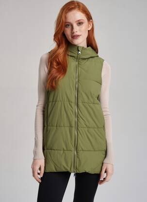 Doudoune poches a capuche vert MAMOUCHKA femme