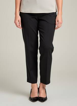 Pantalon 7/8 taille à pinces taille normale noir HIPPOCAMPE femme