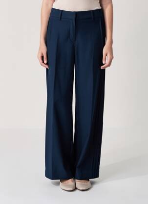 Pantalon large tissage crêpe taille normale bleu AN' GE femme