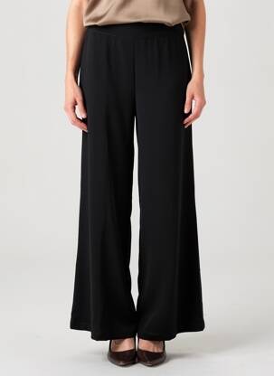 Pantalon large fermeture zip latéral taille normale noir AN' GE femme