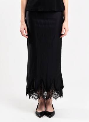Jupe longue coupe droite noir ALEXANDRE LAURENT femme