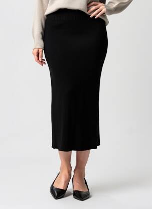 Jupe longue coupe droite noir MAX & ENJOY femme