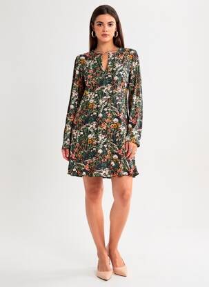 Robe courte manches longues manches longues noir SCOTCH & SODA femme