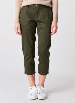 Pantalon 7/8 taille à pinces taille normale vert FREEMAN T.PORTER femme