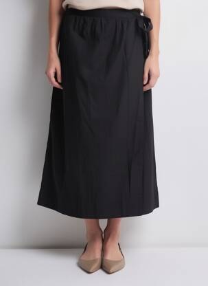 Jupe longue doublure noir LEON & HARPER femme