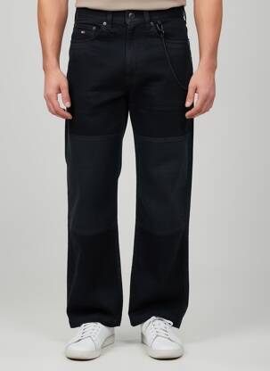 Pantalon droit stretch taille normale noir TOMMY HILFIGER homme