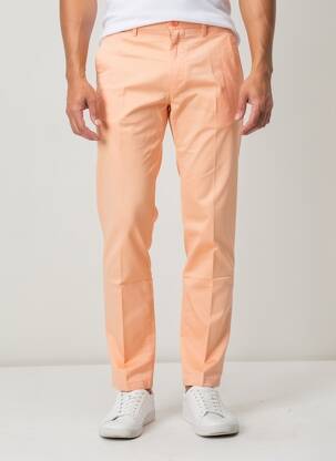 Pantalon chino fermeture zippée sous rabat avec crochet taille normale orange TOMMY HILFIGER homme