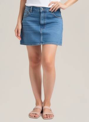 Jupe courte poches bleu LEVI'S femme