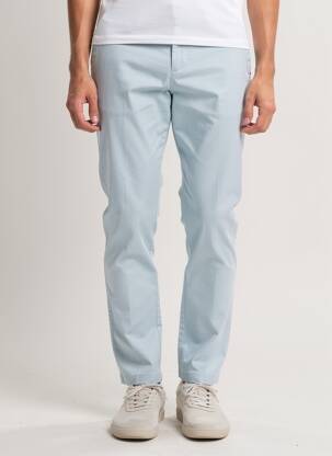 Pantalon chino fermeture zippée sous rabat avec crochet taille normale bleu TOMMY HILFIGER homme