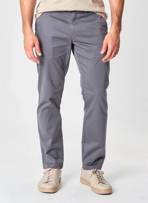 Pantalon chino fermeture zippée sous rabat avec crochet taille normale gris TOMMY HILFIGER homme