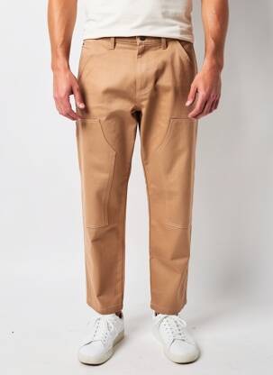 Pantalon droit stretch taille normale marron TOMMY HILFIGER homme
