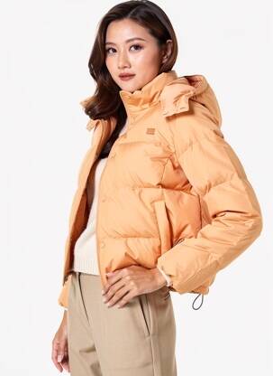 Doudoune manches longues a capuche orange LEVI'S femme