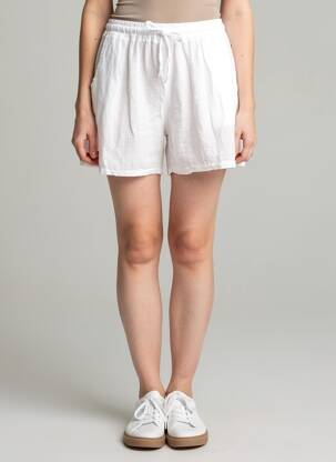 Short coupe large taille normale blanc NAIS femme