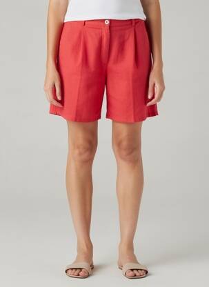 Short coupe large taille normale rouge NAIS femme
