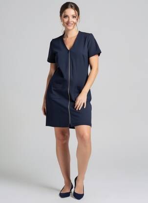 Robe courte manches courtes manches courtes bleu I.CODE (By IKKS) femme