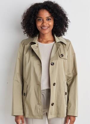 Trench poches sans capuche vert BETTY BARCLAY femme