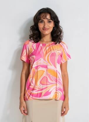 T-shirt imprimé fantaisie manches courtes rose BETTY BARCLAY femme