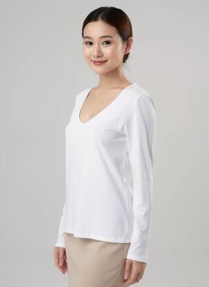 T-shirt manches longues manches longues blanc ANONYM APPAREL femme