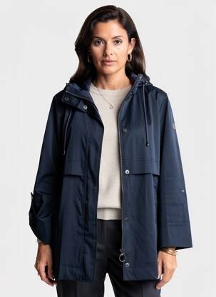 Imperméable capuche amovible a capuche bleu BETTY BARCLAY femme