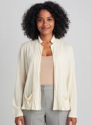 Gilet manches longues manches longues beige NICE THINGS femme