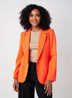 Blazer poches orange SIGNE NATURE femme