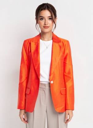 Blazer poches orange LA PETITE FRANCAISE femme