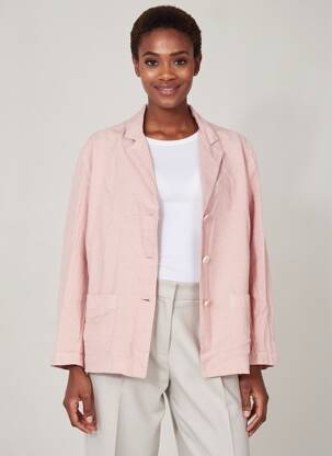 Blazer poches rose O'MER femme
