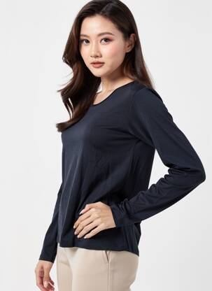 T-shirt manches longues manches longues bleu ANONYM APPAREL femme