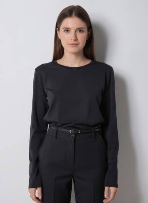 T-shirt manches longues manches longues noir ANONYM APPAREL femme
