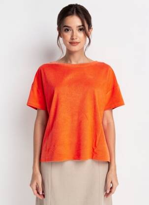 T-shirt coupe droite manches courtes orange ANONYM APPAREL femme