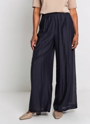 Pantalon large tissage crêpe taille normale bleu TINSELS femme