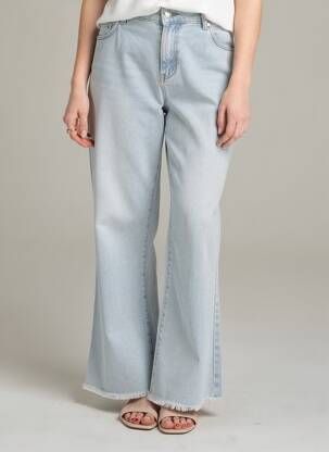 Jeans bootcut taille normale taille normale bleu I.CODE (By IKKS) femme