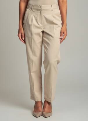 Pantalon droit taille normale taille normale beige PAKO LITTO femme