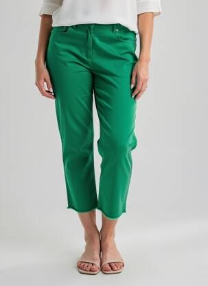 Pantalon 7/8 stretch taille normale vert SIGNE NATURE femme