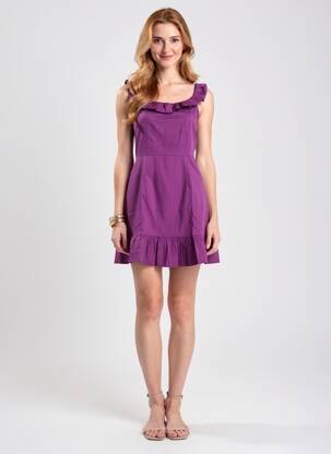 Robe courte sans manche sans manche violet MOLLY BRACKEN femme