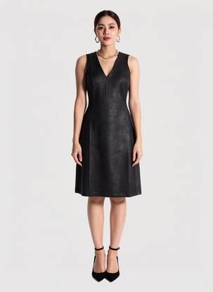 Robe mi-longue sans manche sans manche gris EVA KAYAN femme