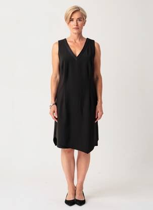 Robe mi-longue sans manche sans manche noir PAUSE CAFE femme