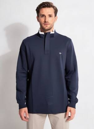 Sweat-shirt stretch manches longues bleu FYNCH-HATTON homme