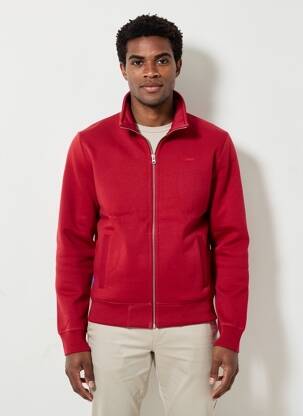 Veste casual col col montant rouge SUPERDRY homme