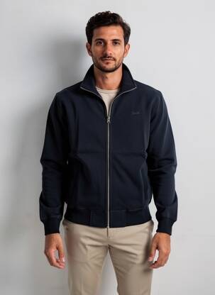 Veste casual resserrée sur le bas bleu SUPER DRY homme