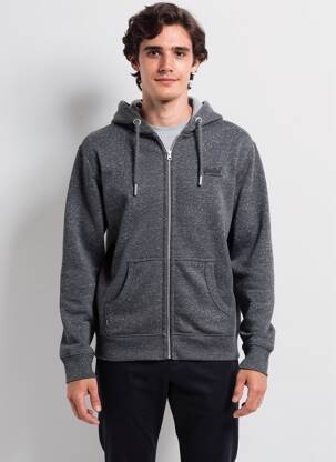 Veste casual resserrée sur le bas gris SUPERDRY homme