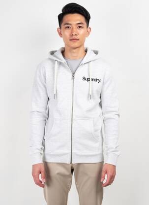 Veste casual resserrée sur le bas blanc SUPERDRY homme